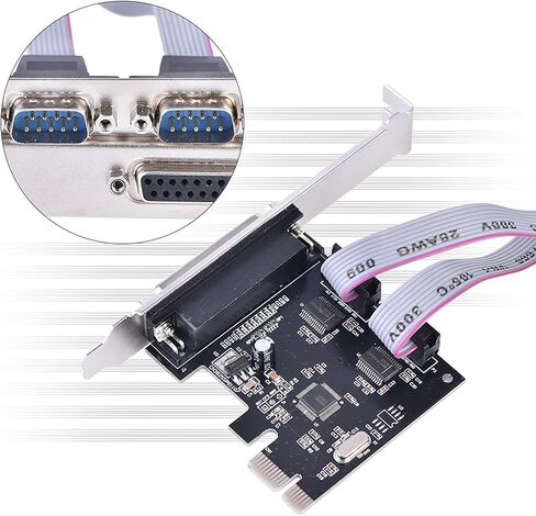 Estink PCIE إلى المنافذ التسلسلية المزدوجة وبطاقة محول المنفذ المتوازي 2 DB9 RS232 1 DB25 LPT لسطح المكتب مع دعم فتحة PCI Express x1 in Saudi Arabia