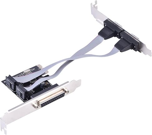 Estink PCIE إلى المنافذ التسلسلية المزدوجة وبطاقة محول المنفذ المتوازي 2 DB9 RS232 1 DB25 LPT لسطح المكتب مع دعم فتحة PCI Express x1 in Saudi Arabia