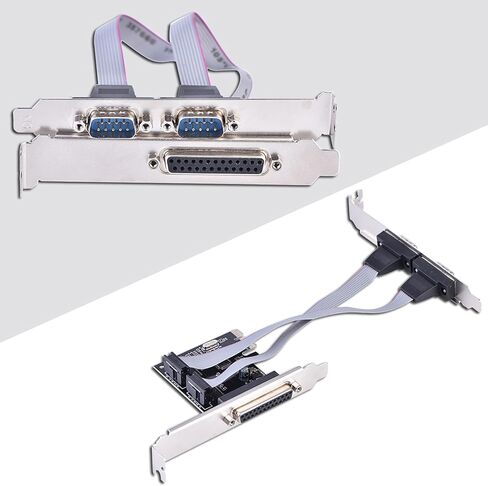 Estink PCIE إلى المنافذ التسلسلية المزدوجة وبطاقة محول المنفذ المتوازي 2 DB9 RS232 1 DB25 LPT لسطح المكتب مع دعم فتحة PCI Express x1 in Saudi Arabia