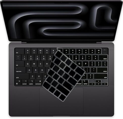 Keyboard Cover Skin for 2025 MacBook Pro 14 inches M5 Chip A3434 TPU Protector Accessories US/ANSI Layout (Silicone Gray) in Kuwait