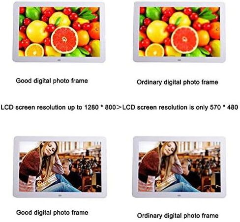 إطار صور رقمي مقاس 12 بوصة مع شاشة LCD، دقة عالية تبلغ 1280 × 800، يدعم تشغيل ملفات MP3 والفيديو وبطاقة SD ومحرك أقراص فلاش USB. in Saudi Arabia