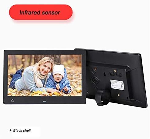 إطار صور رقمي مقاس 10.1 بوصة مع مستشعر حركة، دقة 1024 × 600، مشغل صور/فيديو/موسيقى مع مؤقت تبديل تلقائي. in Saudi Arabia