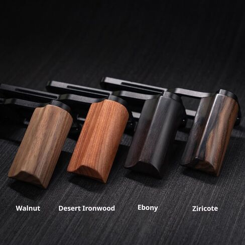 Wood Wooden Aluminum Alloy L Hand Grip Base Plate for Ni kon ZR Cinema Camera (Ziricote (Weight: 80g)) in Kuwait