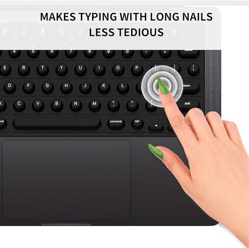 Keyboard Cover for Long Nails, Silicone Raised Keyboard Cover for OS X Laptop, Comfortable Typing (Pink) in Saudi Arabia