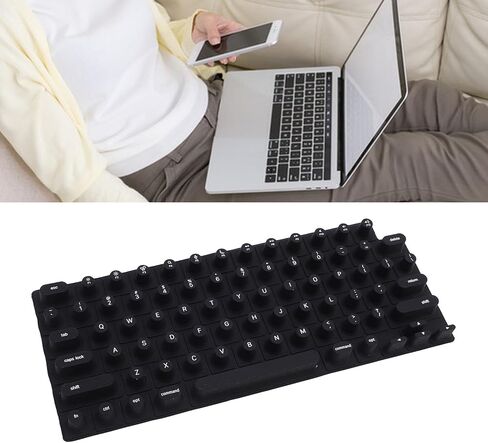 Keyboard Cover for Long Nails, Silicone Raised Keyboard Cover for OS X Laptop, Comfortable Typing (Pink) in Saudi Arabia