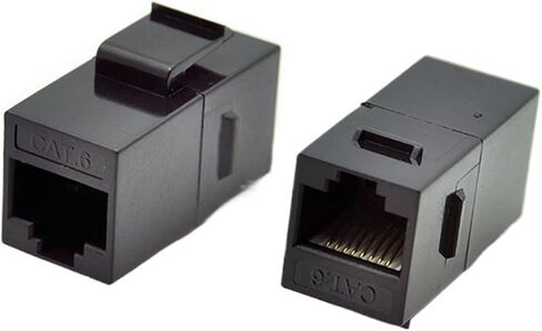 Gigabit RJ45 Cat.6 Inline Female Adapter Coupler - Unshielded Adapter for Blank Patch Panels(24pcs) in Saudi Arabia