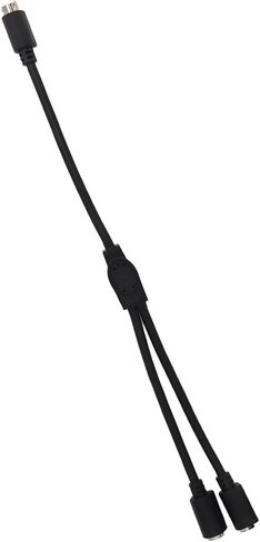كابل Pssopp MINI DIN 6 Pin إلى 2 MINI DIN 6 Pin ذكر إلى أنثى، فاصل PVC عالي الدقة 1.0 قدم للأجهزة الرقمية in Saudi Arabia