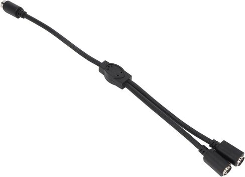 كابل Pssopp MINI DIN 6 Pin إلى 2 MINI DIN 6 Pin ذكر إلى أنثى، فاصل PVC عالي الدقة 1.0 قدم للأجهزة الرقمية in Saudi Arabia