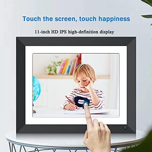11-inch WiFi Digital Photo Frame with IPS Touchscreen, 16GB Storage, Automatic Rotation, Human Body Sensor, Sleep Mode, Clock, Music and Video Playback Functions. in Saudi Arabia
