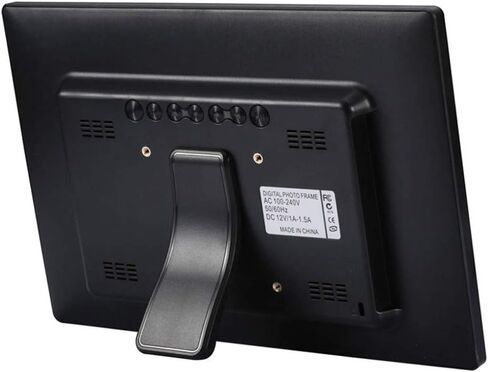 12-inch Digital Photo Frame, 1280x800 high Resolution, Widescreen Display, with Music, Video, Clock and Calendar Functions, Comes with a Remote Control, Supports USB and SD Card - Black in Saudi Arabia