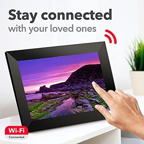 10.1-inch Smart WiFi Digital Photo Frame with Touchscreen, Supports Portrait/Landscape Display, and can be remotely Controlled via Mobile app. in Saudi Arabia