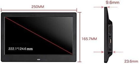 إطار صور رقمي مقاس 10 بوصات، وشاشة مقاس 1024 × 600، يدعم بطاقات USB وSD، مع وظائف معاينة الصور وتشغيل الفيديو — in Saudi Arabia