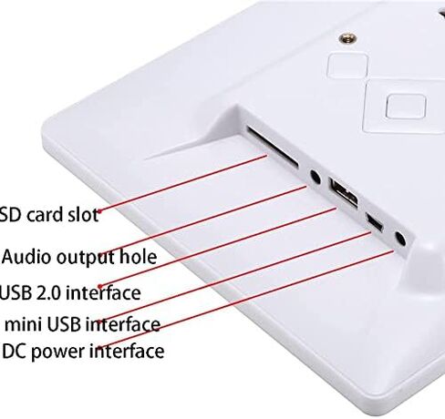 إطار صور رقمي مقاس 10 بوصات، وشاشة مقاس 1024 × 600، يدعم بطاقات USB وSD، مع وظائف معاينة الصور وتشغيل الفيديو — in Saudi Arabia