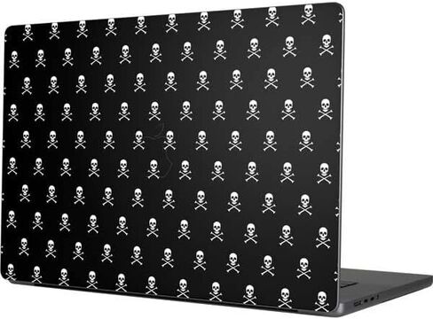 Skinit Decal Laptop Skin Compatible with MacBook Pro 16in (2021) Originally Designed Skull and Crossbones (White) Design in Saudi Arabia