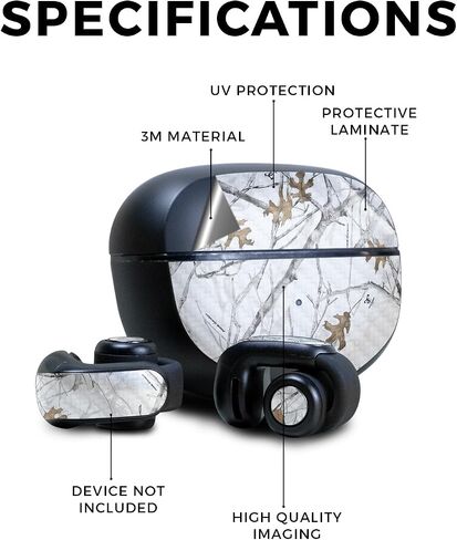 غلاف سماعة الرأس من ألياف الكربون متوافق مع سماعات الأذن Bose Ultra Open - إخفاء الثلج - غطاء لاصق واقي من الفينيل 3M ممتاز - سهل الاستخدام | صُنع في الولايات المتحدة الأمريكية بواسطة MightySkins in Kuwait