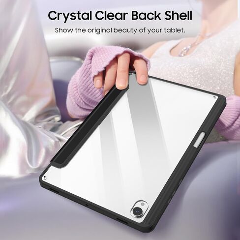 حافظة Fintie Hybrid رفيعة لهاتف Samsung Galaxy Tab S11 5G 11 بوصة موديل 2025 (SM-X730/X736B) مع حامل قلم S، غطاء مقاوم للصدمات مع غطاء خلفي شفاف شفاف، استيقاظ/نوم تلقائي، رخام أرجواني in Saudi Arabia