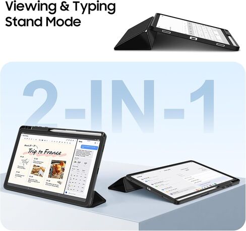 حافظة Fintie Hybrid رفيعة لهاتف Samsung Galaxy Tab S11 5G 11 بوصة موديل 2025 (SM-X730/X736B) مع حامل قلم S، غطاء مقاوم للصدمات مع غطاء خلفي شفاف شفاف، استيقاظ/نوم تلقائي، رخام أرجواني in Saudi Arabia