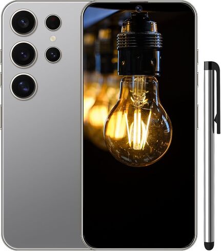 Echoamo C25 Ultra Unlocked Cell Phone, Smartphone Android 14 Snapdragon 8 Gen 2 Octa-Core, 4GB+128GB, 6800mAh Battery, 90Hz FHD+ Screen 72MP Camera, Dual SIM Phone/GPS/Face ID - Gray in Kuwait