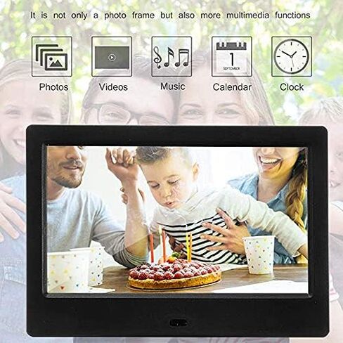 10.1-inch Digital Photo Frame with Multimedia Player - Photo, Music, Video, and Calendar/Alarm Clock Functions - White in Saudi Arabia