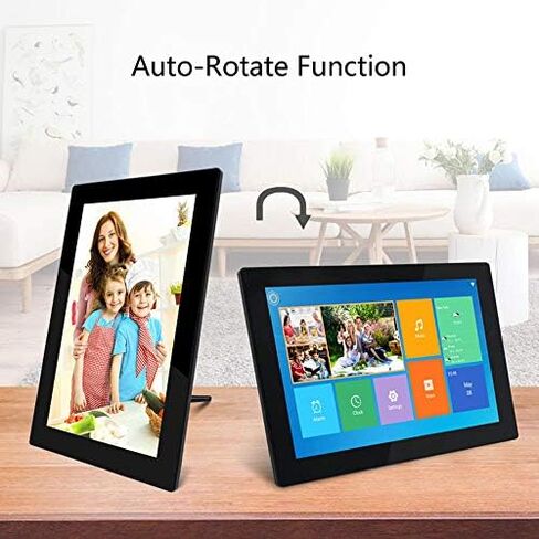 10-inch Smart WiFi Digital Photo Frame - 1280x800 IPS LCD Screen, 1080P Video, 16GB Storage Space, Send Photos via email Anytime, Anywhere, Automatic Rotation. in Saudi Arabia