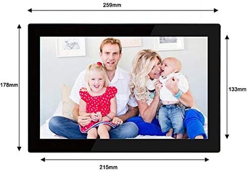 10-inch Smart WiFi Digital Photo Frame - 1280x800 IPS LCD Screen, 1080P Video, 16GB Storage Space, Send Photos via email Anytime, Anywhere, Automatic Rotation. in Saudi Arabia