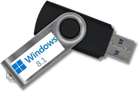 USB قابل للتشغيل لنظام التشغيل Windows 8.1 | التثبيت والاسترداد الكامل | 64 بت | أعد تثبيت جهاز الكمبيوتر الخاص بك أو إصلاحه أو ترقيته in Kuwait