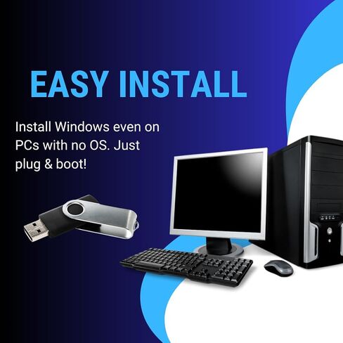 USB قابل للتشغيل لنظام التشغيل Windows 8.1 | التثبيت والاسترداد الكامل | 64 بت | أعد تثبيت جهاز الكمبيوتر الخاص بك أو إصلاحه أو ترقيته in Kuwait