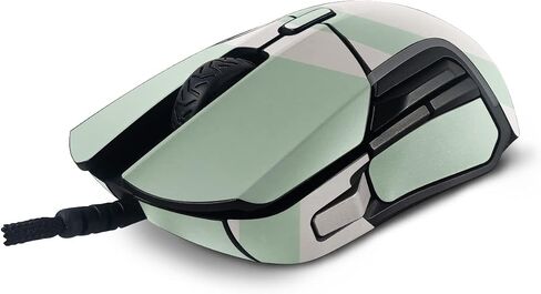 MightySkins Skin Compatible with SteelSeries Rival 5 Gaming Mouse - Mint Stripes | Protective, Durable, and Unique Vinyl Decal wrap Cover | Easy to Apply, Remove, and Change Styles | Made in The USA in Saudi Arabia