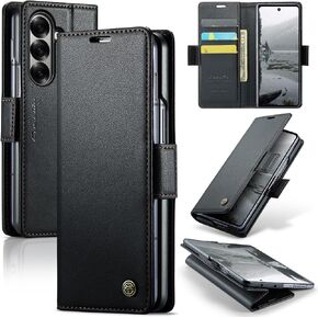 مصممة لهاتف Samsung Galaxy Z Fold 7 (2025)، حافظة من جلد البولي يوريثان قابلة للطي مع حامل بطاقة RFID وغطاء هاتف مقاوم للصدمات لهاتف Samsung Galaxy Z Fold 7 5G (أزرق) in Saudi Arabia