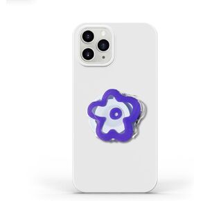 قبضة هاتف متوافقة مع Magsafe - سلسلة زهور لطيفة تصميم أكريليك شفاف قابل للطي، قبضة هاتف مغناطيسية تتضمن حلقة محول مغناطيسي (وردي) in Kuwait