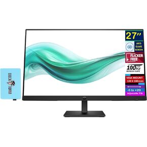 HP Series 3 Pro 327pf 27" FHD IPS Monitor with 5ms Response Time, Anti Glare, Flicker Free, VESA Mount (100mm), Displayport, HDMI & Dockztorm USB Port Expander, Black Color (B0CG3UT#ABA) in Kuwait