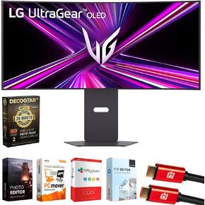 شاشة LG 34GX900A-B مقاس 34 بوصة Ultragear WQHD OLED المنحنية للألعاب 240 هرتز، وحزمة DisplayHDR مع Elite Suite 18، وكابل HDMI 2X وحزمة حماية حصرية لمدة 26 شهرًا من Deco Gear CPS (BEACH-CPS-26M1500) in Kuwait