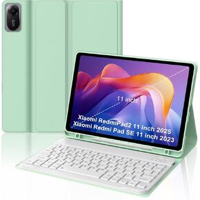 Keyboard case for Xiaomi RedmiPad2 11 inch 2025, Detachable Wireless Bluetooth Folio Keyboard Case with Protective Slim Stand Cover Case, Pen Holder, Light & Thin, Rechargeable (Lavender Purple) in Kuwait