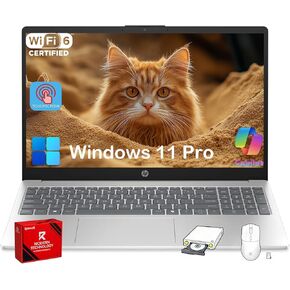 كمبيوتر محمول HP بشاشة لمس 15.6 بوصة للأعمال والطلاب، Intel الجيل الثالث عشر Core i3 (يصل إلى 4.5 جيجا هرتز)، شاشة لمس عالية الدقة، ذاكرة وصول عشوائي 32 جيجابايت، 1 تيرابايت SSD، مساعد AI، Win 11 Pro، مع ملحقات in Kuwait