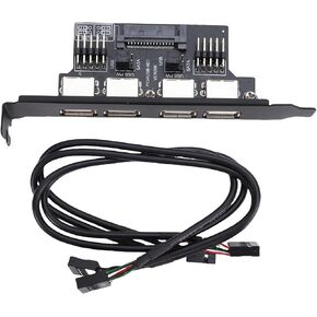 بطاقة منفذ Ciciglow Dual 9PIN إلى 4xUSB2.0، 480 ميجابت في الثانية، كابل دعامة PCI، متوافق مع 7 8 10 11 2003، للكمبيوتر المكتبي OS X in Kuwait