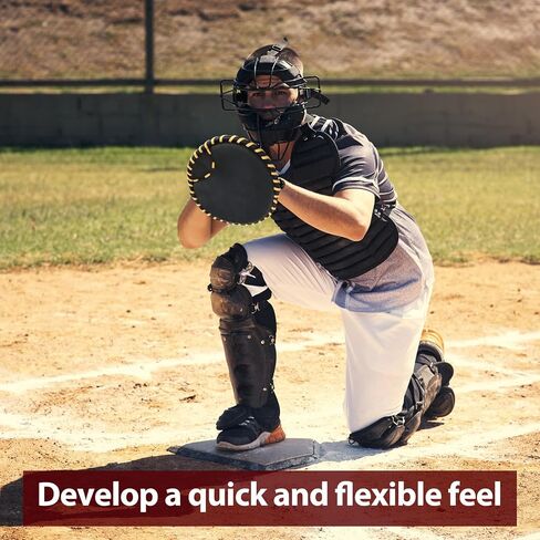 Pancake Baseball and Softball Training Glove - Flat & Soft Premium PVC Fielding Gear for Right-Hand Throw, Great Choice for Teens in Saudi Arabia