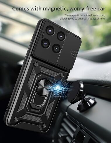 for Motorola Moto G Stylus 5G (2025) Case with [2 Pack] Tempered Glass Screen Protector, for Moto G Stylus 5G (2025) [Military-Grade] Protective, Lens Protects Magnetic Case Black in Saudi Arabia