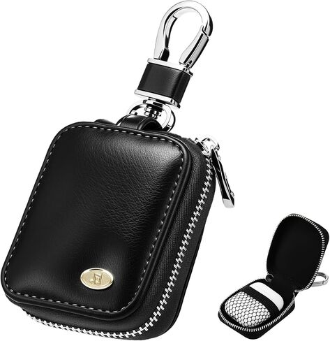 PU Leather Portable Earbud Case with Mesh Pocket Suitable for Wireless Headphones,Wired Headphones,USB Charging Cable in Saudi Arabia