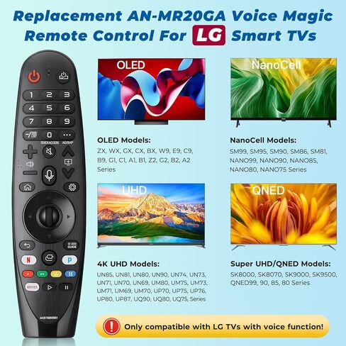 Replacement Voice LG Magic Remote Control AKB75855501, Universal LG TV Remote AN-MR20GA with Pointer Function for OLED QNED 4K NanoCell Webos Smart TV, Replaced MR19BA MR18BA MR21 MR22 MR23 MR24 in Saudi Arabia