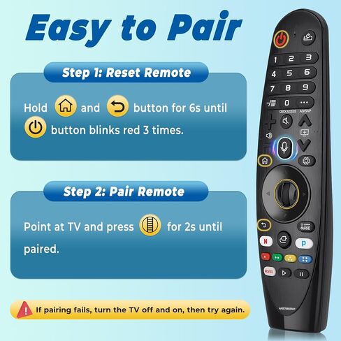 Replacement Voice LG Magic Remote Control AKB75855501, Universal LG TV Remote AN-MR20GA with Pointer Function for OLED QNED 4K NanoCell Webos Smart TV, Replaced MR19BA MR18BA MR21 MR22 MR23 MR24 in Saudi Arabia