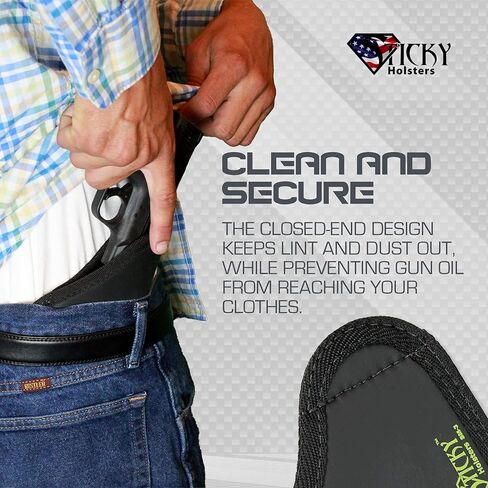 STICKY HOLSTERS SM3 - حافظة مصممة خصيصًا لتناسب أسطوانة الجيب 380 حتى 2.5 بوصة بدون ليزر (اللون أسود) in Kuwait