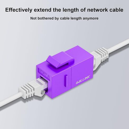 iwillink RJ45 Cat6 Keystone Coupler 25-Pack, Female to Female Cat6 Keystone Jack, UTP Keystone Coupler Insert (Purple) and RJ45 Cat6 Keystone Coupler 25-Pack, Female to Female Cat6 Keystone in Saudi Arabia