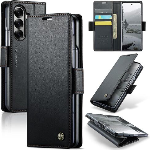 Designed for Samsung Galaxy Z Fold 7 Case (2025),PU Leather Wallet Flip Folio Case with Card Holder RFID Blocking Kickstand Shockproof Phone Cover for Samsung Galaxy Z Fold 7 5G (Blue) in Saudi Arabia