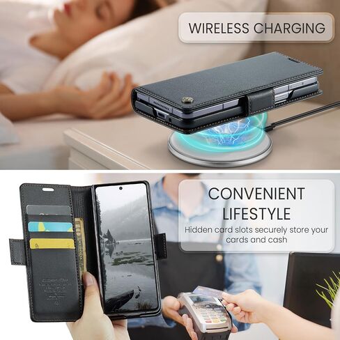 Designed for Samsung Galaxy Z Fold 7 Case (2025),PU Leather Wallet Flip Folio Case with Card Holder RFID Blocking Kickstand Shockproof Phone Cover for Samsung Galaxy Z Fold 7 5G (Blue) in Saudi Arabia
