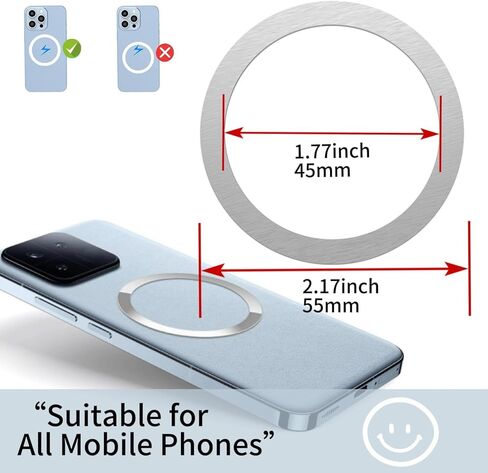 قبضة هاتف متوافقة مع Magsafe - سلسلة زهور لطيفة تصميم أكريليك شفاف قابل للطي، قبضة هاتف مغناطيسية تتضمن حلقة محول مغناطيسي (وردي) in Kuwait