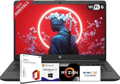 HP New 15.6" Business Laptop(2025/2026 Edition), AMD Ryzen 5 7000-Series(Outperforms i7-1165G7), 32GB RAM, 1TB SSD, Ultra Quiet Design, Long Battery Life, Windows 11 Pro with Microsoft Office, WOWPC in Saudi Arabia