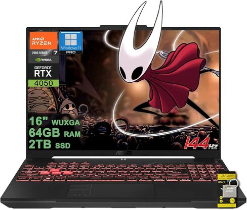 ASUS TUF Gaming A16 Laptop 16" WUXGA IPS 144Hz AMD Hexa-core Ryzen 7 7445HS 32GB DDR5 1TB SSD NVIDIA GeForce RTX 4050 (Up to 194 AI Tops) RGB Backlit USB4 Two-Way AI Noise Cancelation Win11 ICP Hub in Saudi Arabia
