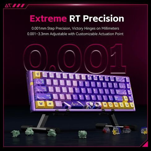 ATK RS6 Ultra Hall Effect Gaming Keyboard – 65% Layout, Hot-Swappable Switches, RGB Backlight with Music Sync, Custom Actuation, 8000Hz Polling, N-Key Rollover (White Shadow Warrior, TTC RGB Magneto) in Saudi Arabia