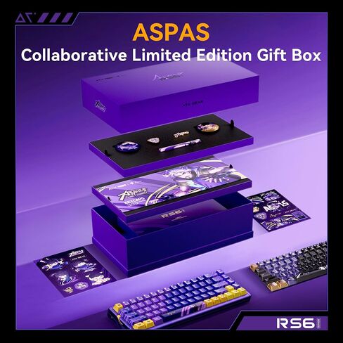 ATK RS6 Ultra Hall Effect Gaming Keyboard – 65% Layout, Hot-Swappable Switches, RGB Backlight with Music Sync, Custom Actuation, 8000Hz Polling, N-Key Rollover (White Shadow Warrior, TTC RGB Magneto) in Saudi Arabia