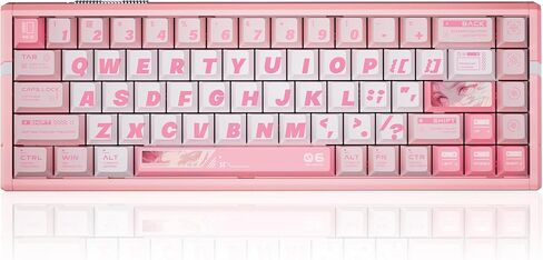 ATK RS6 Ultra Hall Effect Gaming Keyboard – 65% Layout, Hot-Swappable Switches, RGB Backlight with Music Sync, Custom Actuation, 8000Hz Polling, N-Key Rollover (White Shadow Warrior, TTC RGB Magneto) in Saudi Arabia